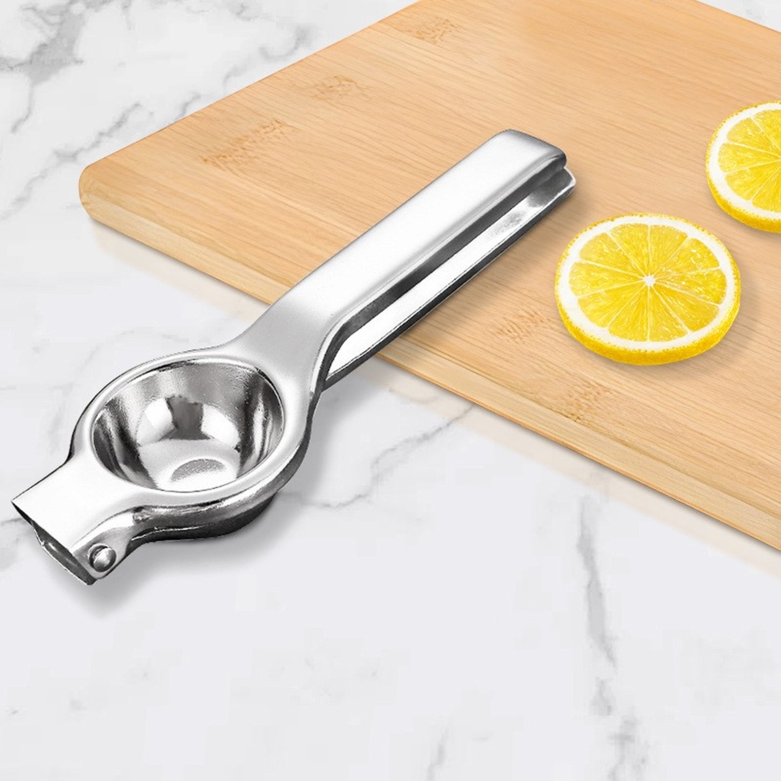 Storcator de Citrice Manual, Flippy, Storcator de Fructe Moi, Rezistent, Usor de Folosit si Depozitat, Durabil, Calitativ, 20.5 x 7cm, Inox, Argintiu