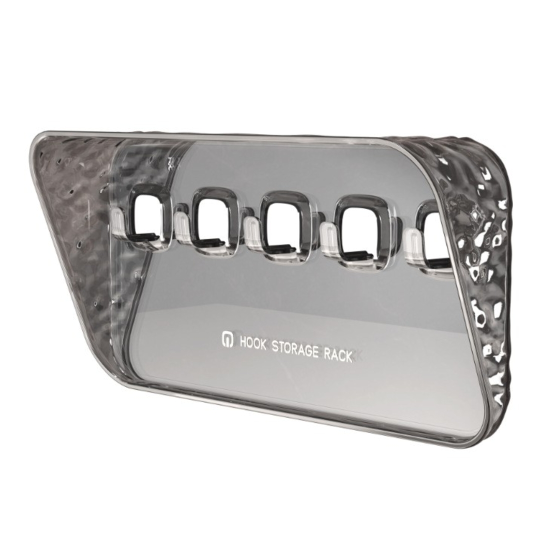 Raft de Depozitare cu Carlig, Flippy, Pentru Chei, Bijuterii, 20.3 x 4.6 x 10.3 cm, Gri