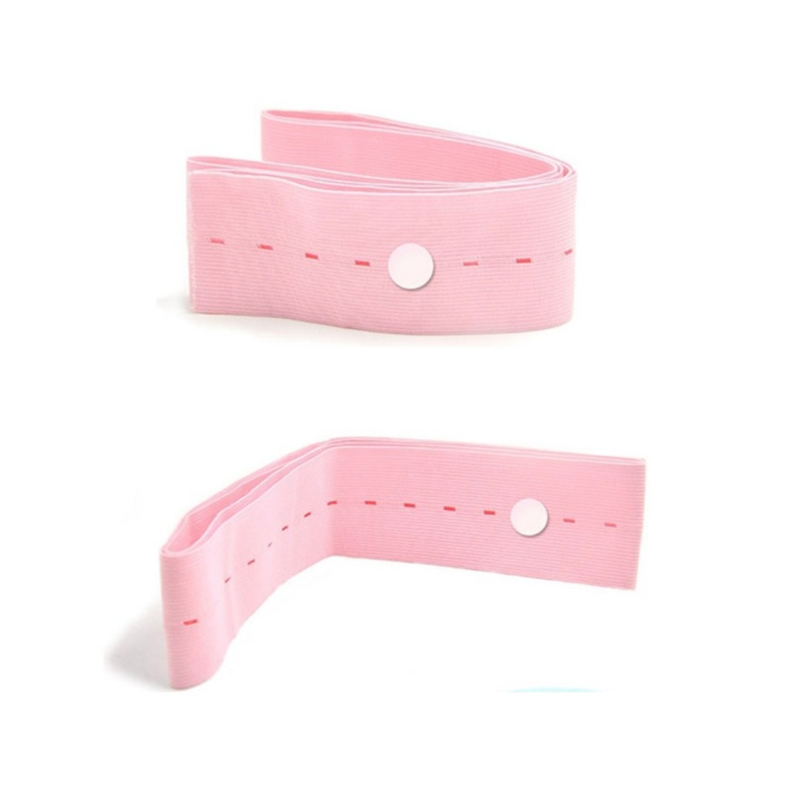 Set 2 Centuri de Monitorizare a Ritmului Cardiac Fetal, Flippy, Material Moale si Elastic, 6 x 130 cm, Roz