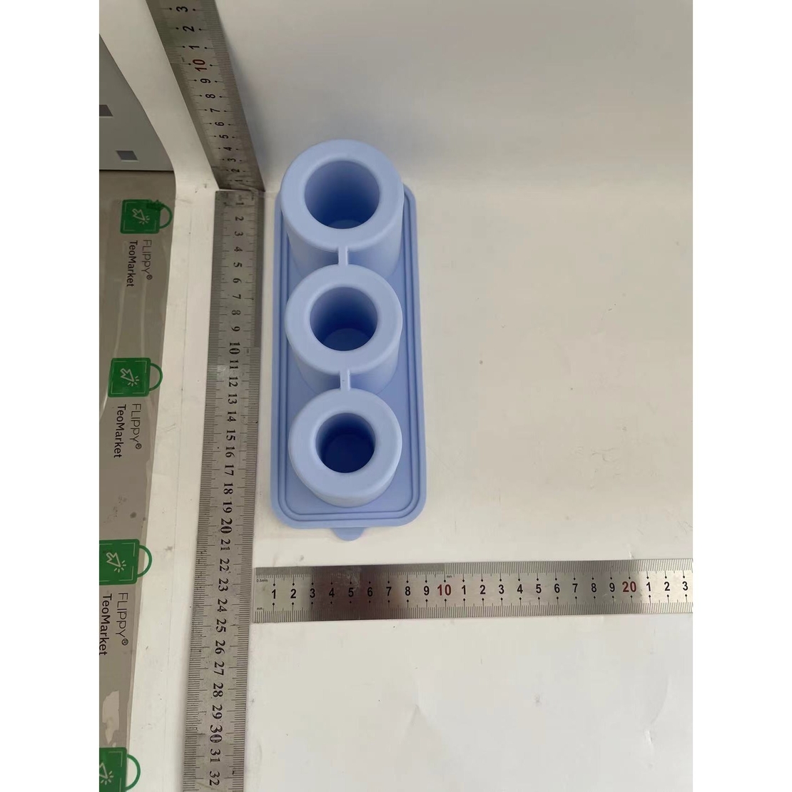 Forma pentru Gheata, Flippy, din Silicon, cuburi de gheata, forme rotunde, inghetare rapida, 20.7 x 8.4 x 6.5 cm Albastru