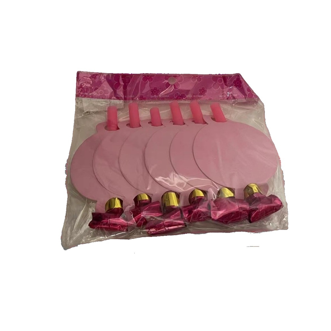 Set 6 Suflatori Happy Birthday, Flippy, pentru Petrecere, Roz