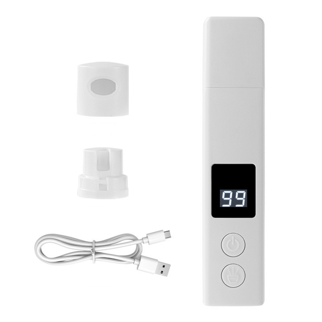 Pila Electrica pentru Animalute de Companie, Flippy, Incarcare USB, Laser pentru Joaca, Capac Impotriva Prafului, Display Electronic, 15 x 3 cm, Mai Multe Viteze, Alb