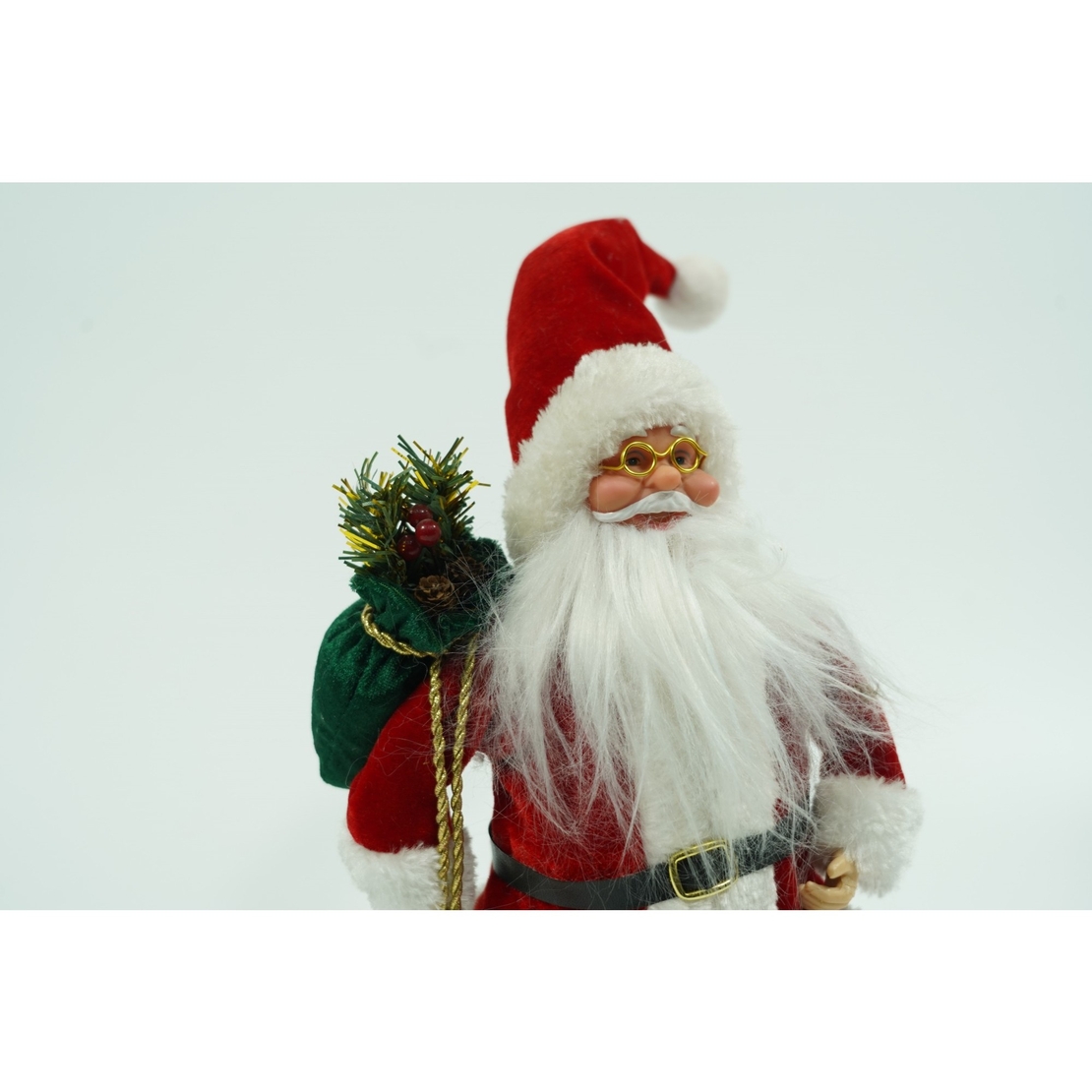 Jucarie decorativa, Flippy, Mos Craciun , standard, lana, tesatura de plus, poliester, 32 cm inaltime, interior/exterior
