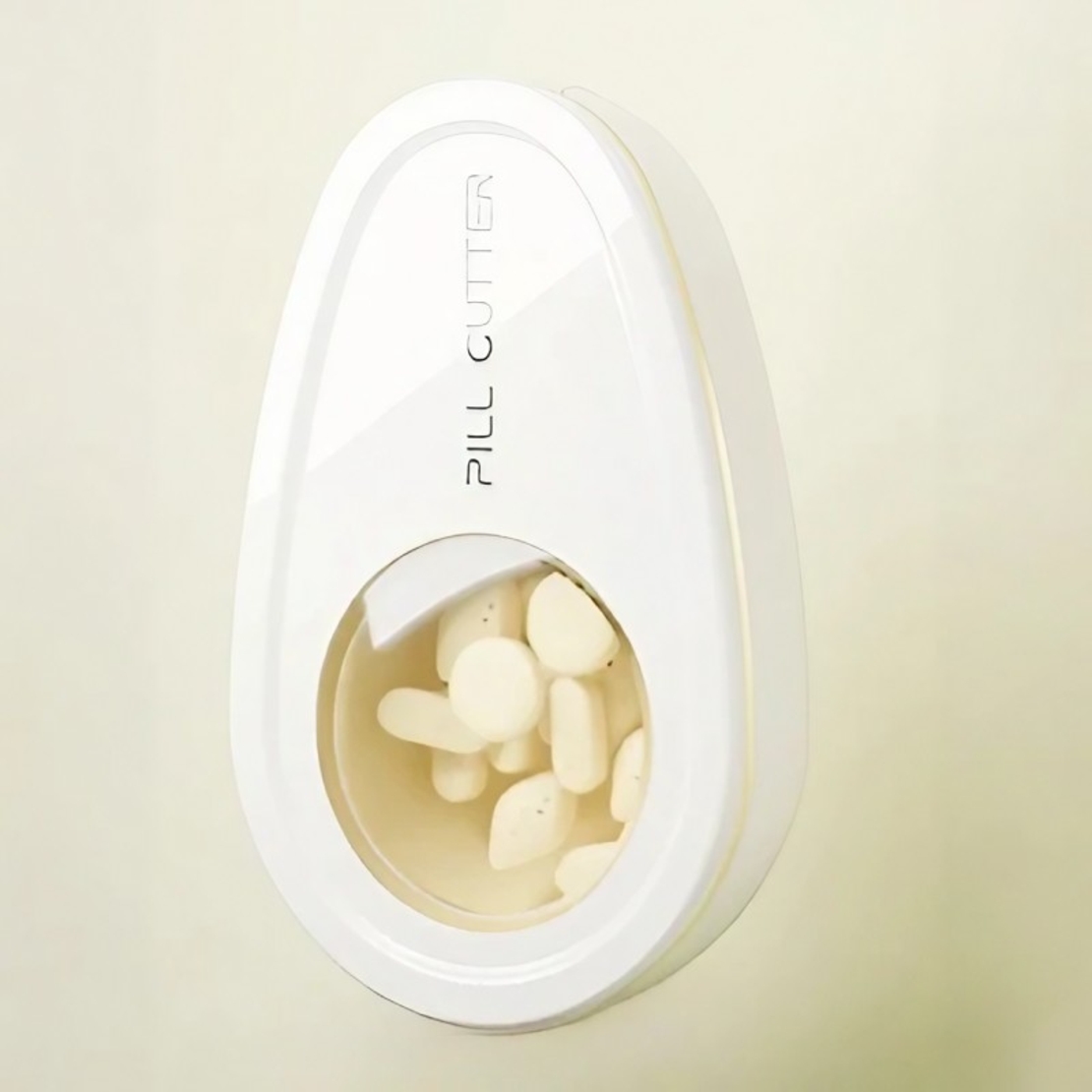 Cutie Taiat Pastile si Depozitare Medicamente, Flippy, Alba, 8x5x2.65 cm, Compacta si Portabila, Ideala Pentru Calatorii