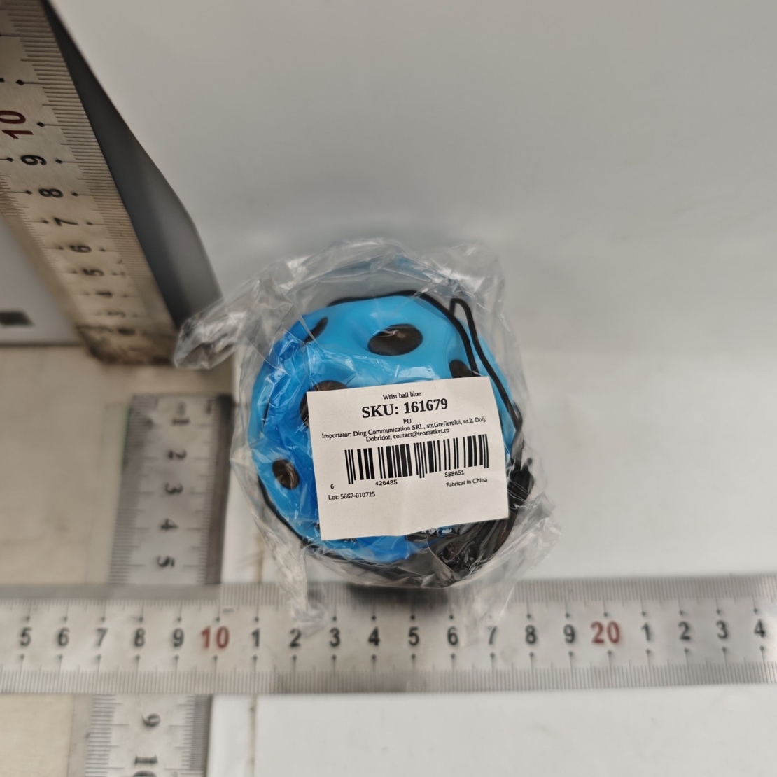 Minge Saltareata Hiperelastica, Flippy, Space Moon Ball foarte Elastica, Antistress pentru Copii, Diametru 66 mm, Albastru