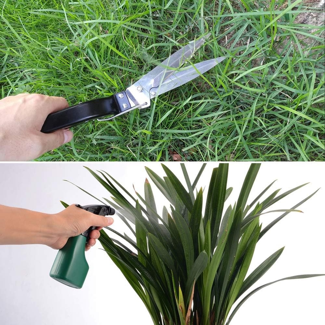 Set 10 Unelte de Gradina, Flippy, pentru Plantare Prelucrare Sol si Ingrijire Plante, Manere Negre, Material PVC si Otel Inoxidabil, Cutie Inclusa, 37x28x7 cm, Negru