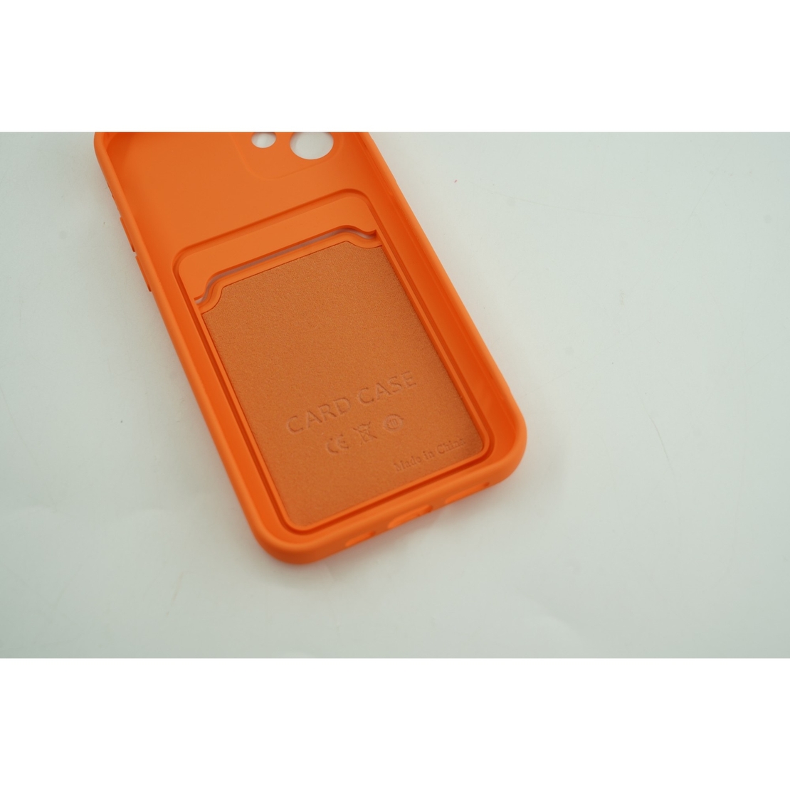 Husa protectie cu suport card compatibila cu Samsung A12 Portocaliu