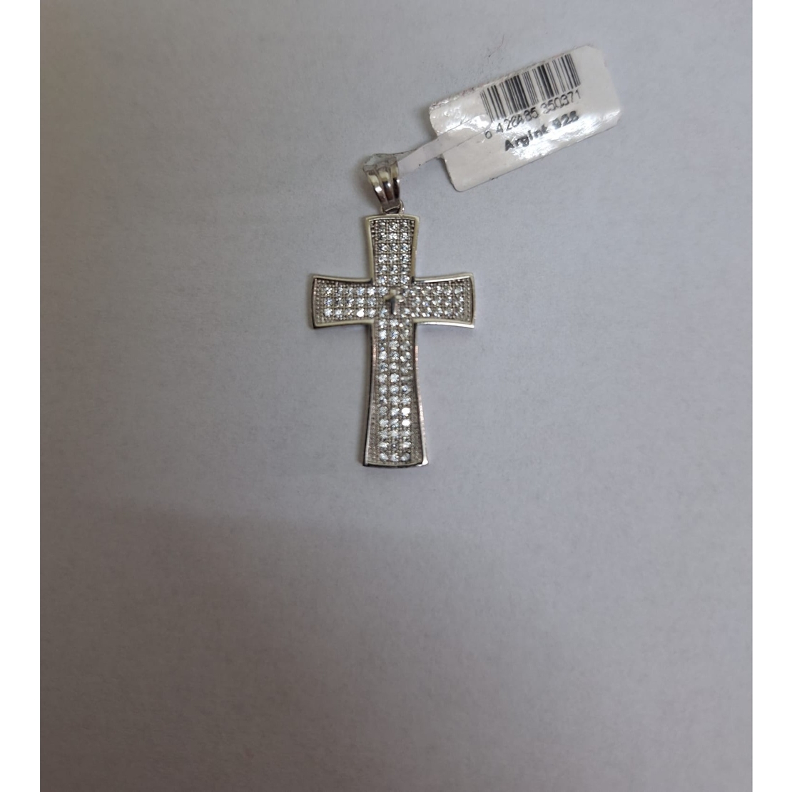 Pandantiv, Jolie Silver, Argint 925, Model Cruce cu Pietre, 2.6 G, 3 x 2 Cm