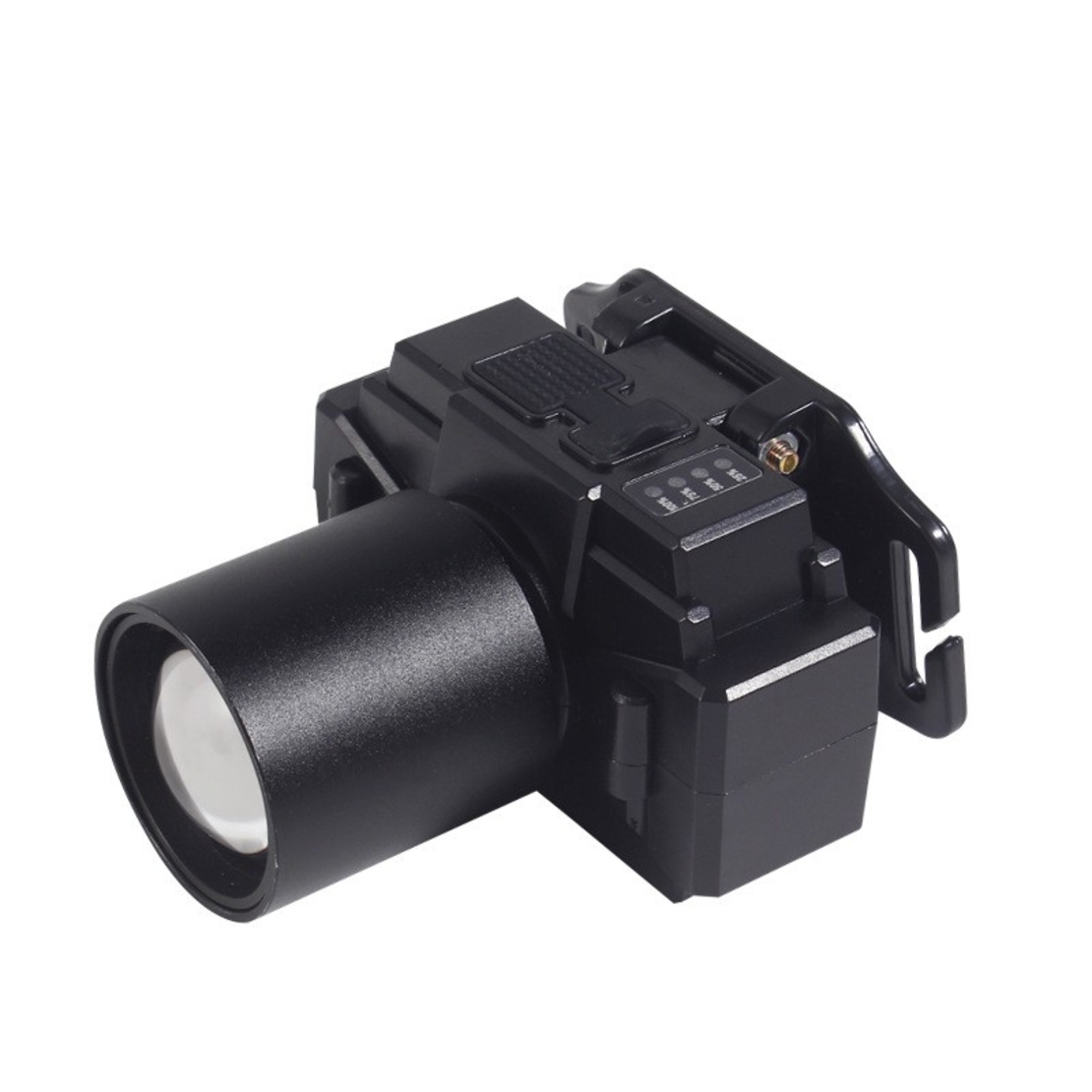 Lanterna LED de Montat pe Cap, Flippy, cu Raza Lunga de Zoom, Far Telescopic, Reglabil, Rezistent la Apa, pentru Pescuit in Aer Liber, Camping, Lumina Puternica, Lanterna, 7x4.5x6 cm, Negru