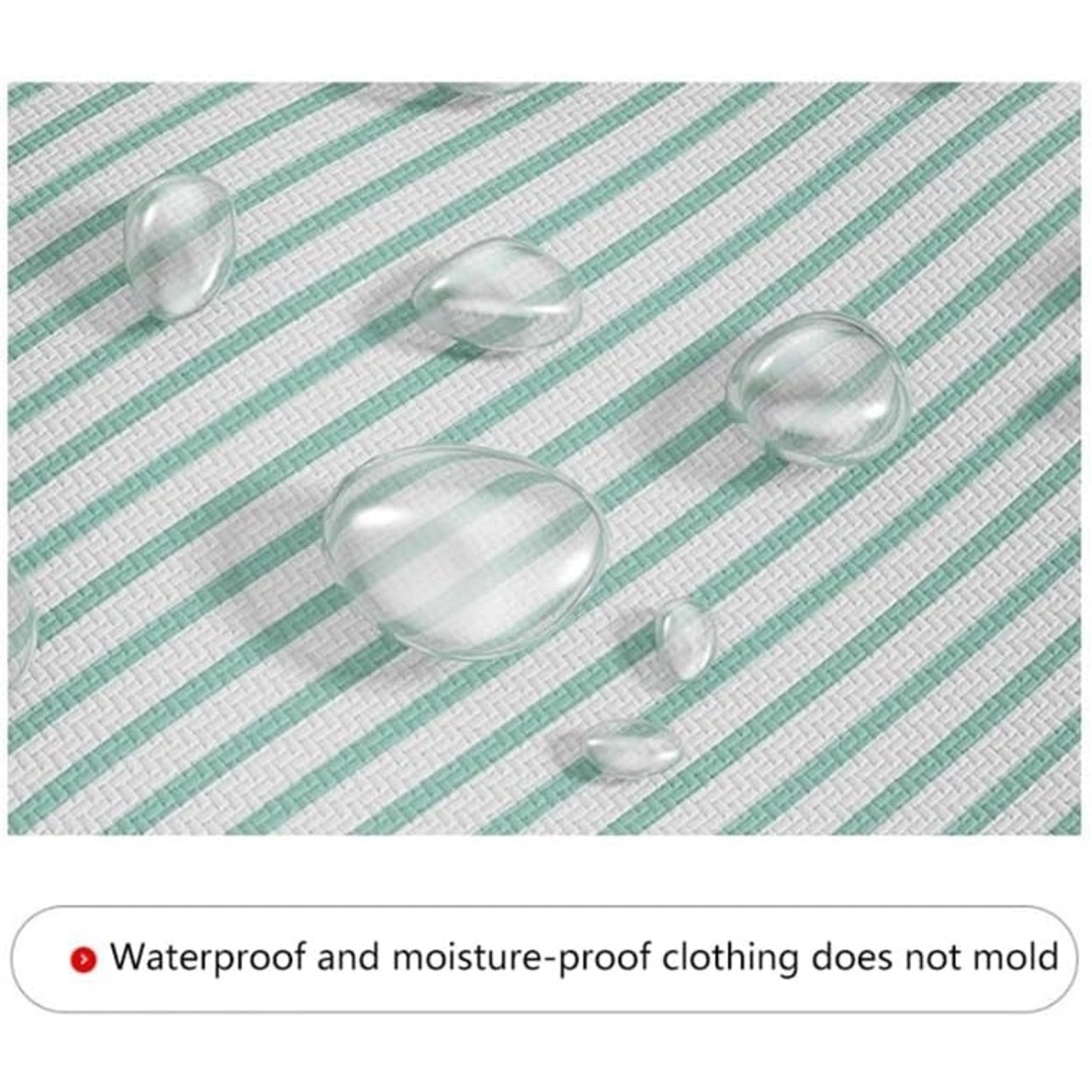 Cutie de Depozitare cu Fermoar, Flippy, Pliabila, Maner Ranforsat, Fermoar Rezistent, pentru Haine, Paturi, Plapume, Perne, Lenjerii de Pat, Jucarii, 50x50x70 cm, 180 Litri, in Dungi, Verde