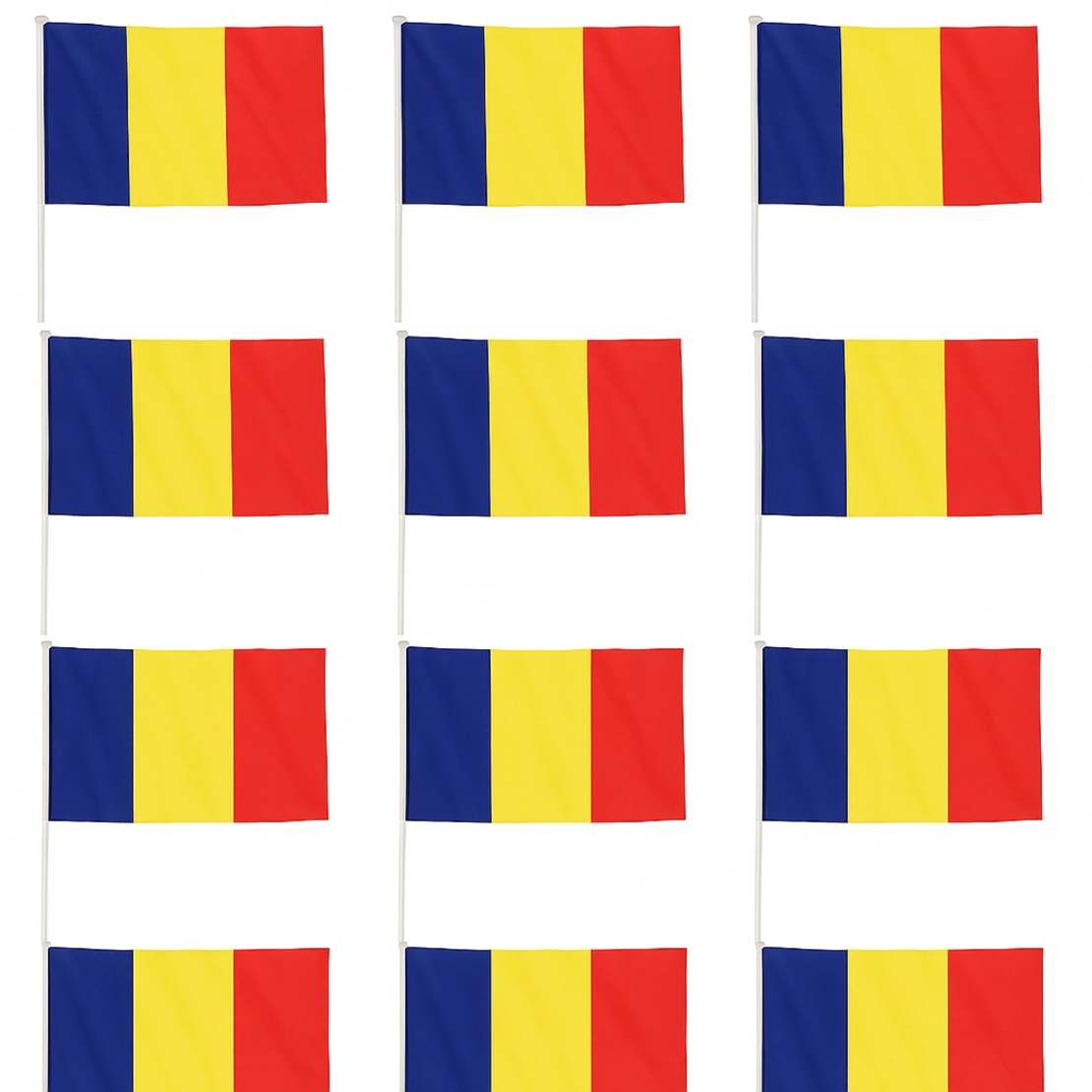 Set 12 Steaguri de Mana Tricolor, Flippy, Dimensiune 20x30 cm, Stegulet, Drapel