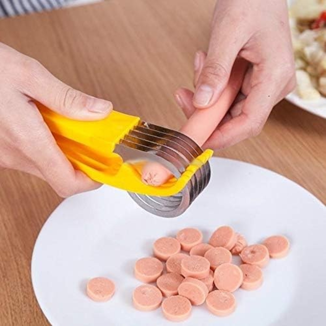 Feliator pentru Alimente, Flippy, Accesoriu pentru Bucatarie, Cutit pentru Legume si Fructe, Model Banana, Ergonomic, 17.5x5x4 cm, Galben