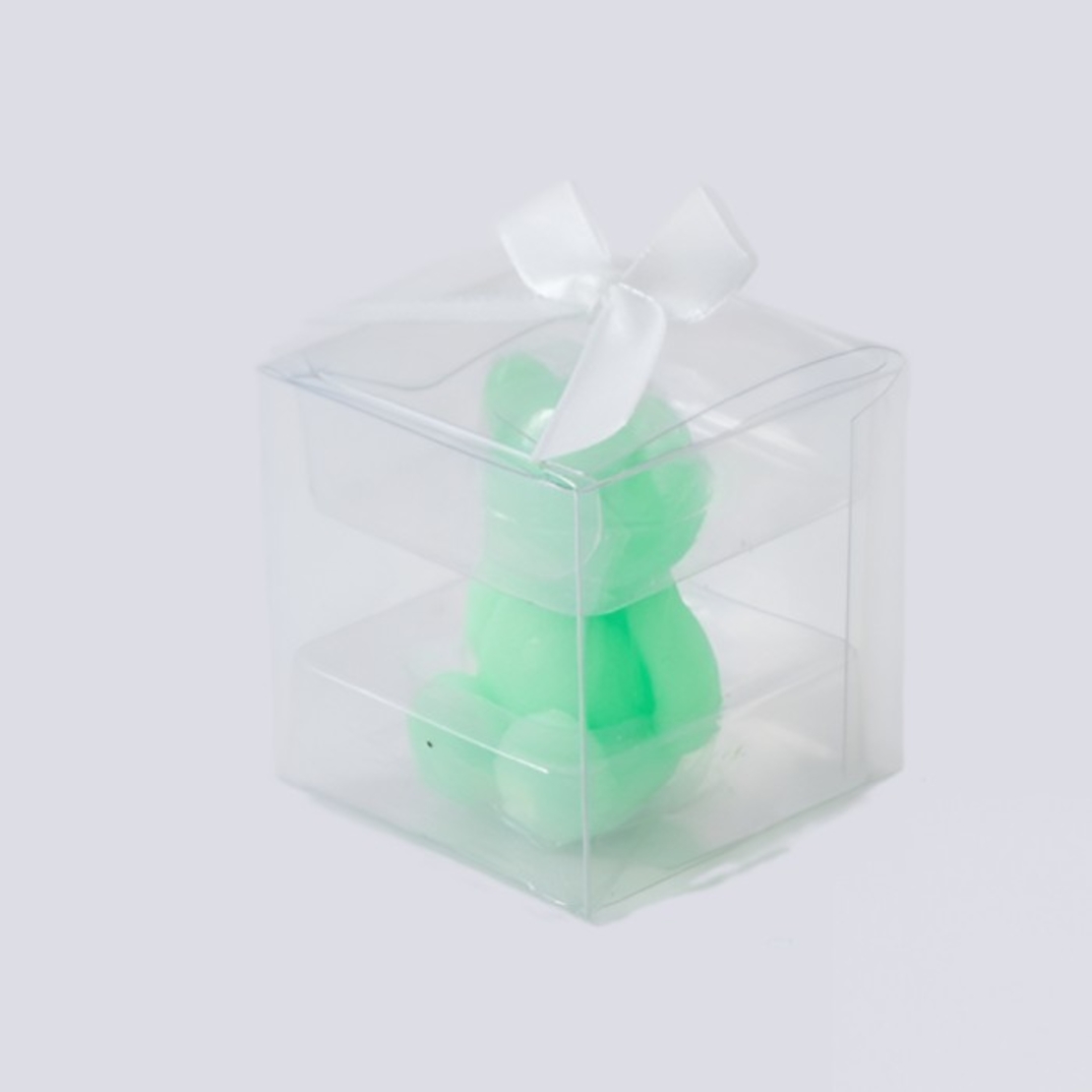 Lumanare Parfumata, Flippy, Model Ursulet, Verde, Aroma de Iasomie, 5.5x3.6x4 cm