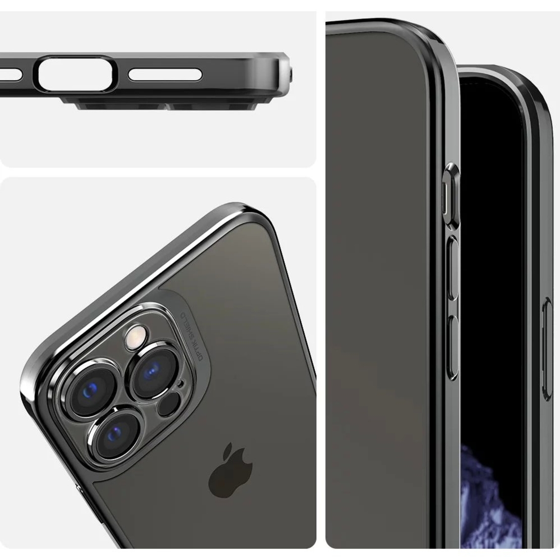 Husa de protectie pentru Apple iPhone 14, Flippy, Bracket series cu suport si protectie pentru camera, Negru