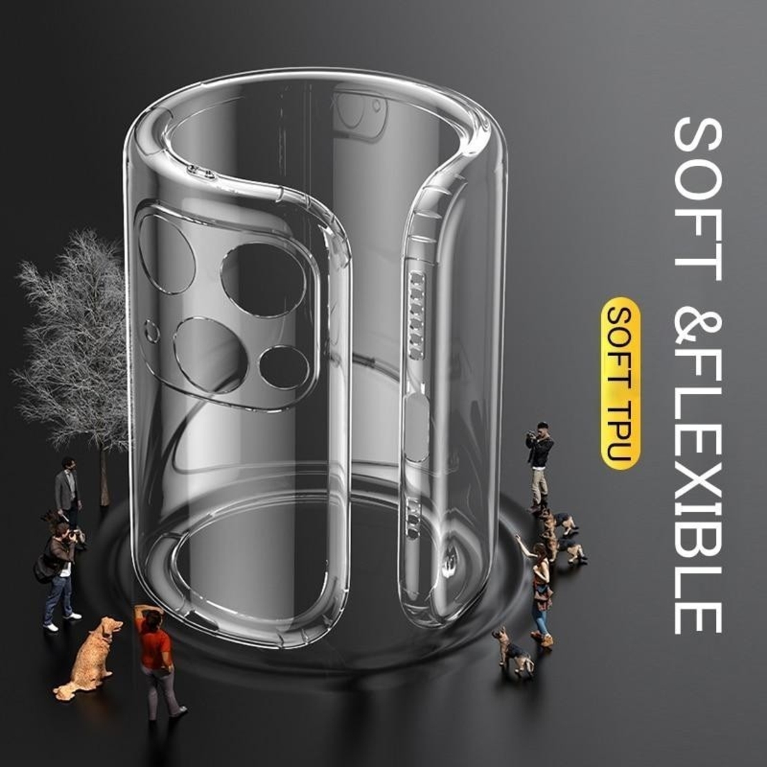 Husa protectie pentru Apple iPhone 14 Plus. Flippy Protect Plus Transparenta