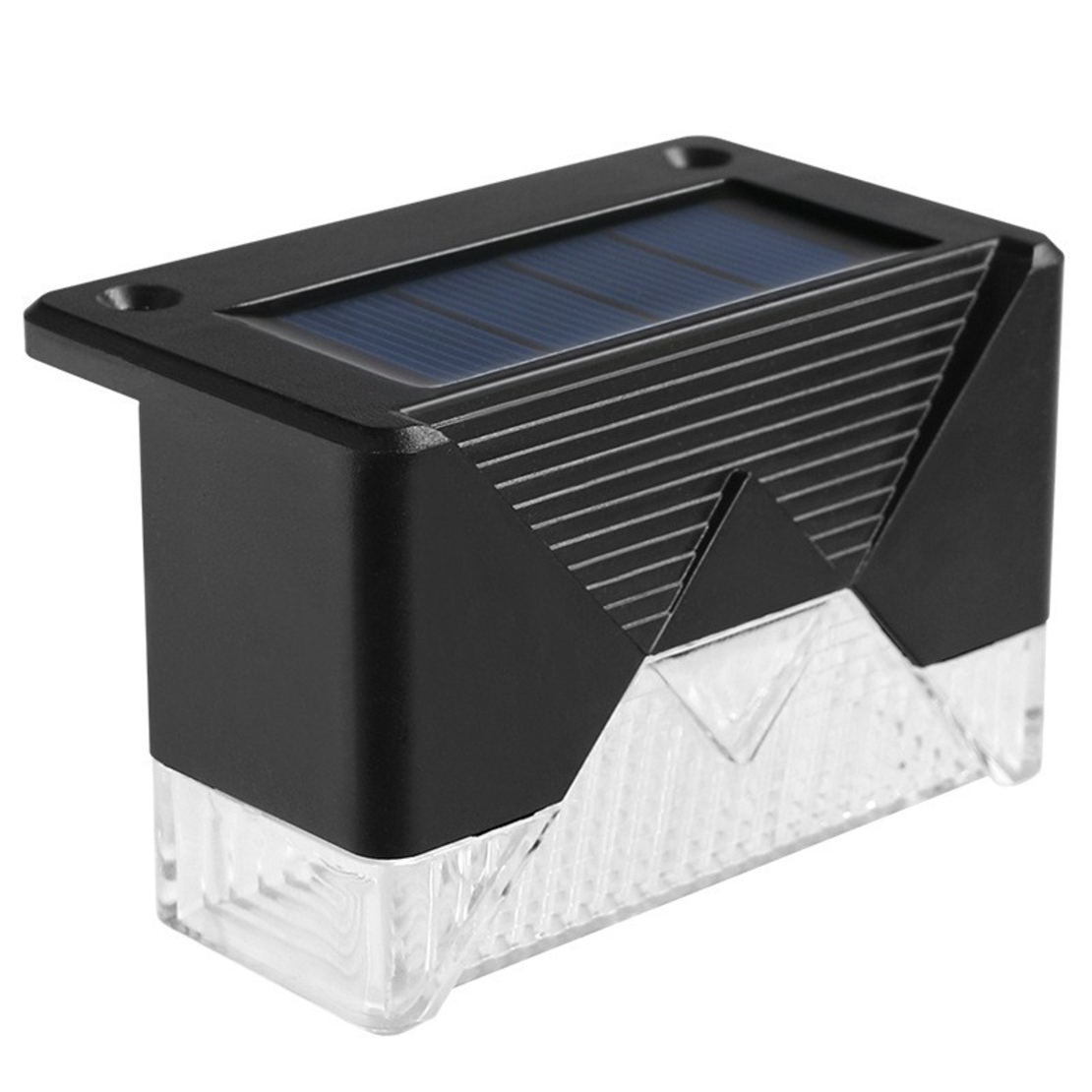 Set 4 Aplice Solare, Flippy, Lumina LED-uri, IP65, din ABS+PC, 8-10 h Iluminare, Baterie 1.2 V 600 mAh, Montare pe Trepte/Borduri, Lumina Alb Cald, 7.9 x 5 cm, Negru