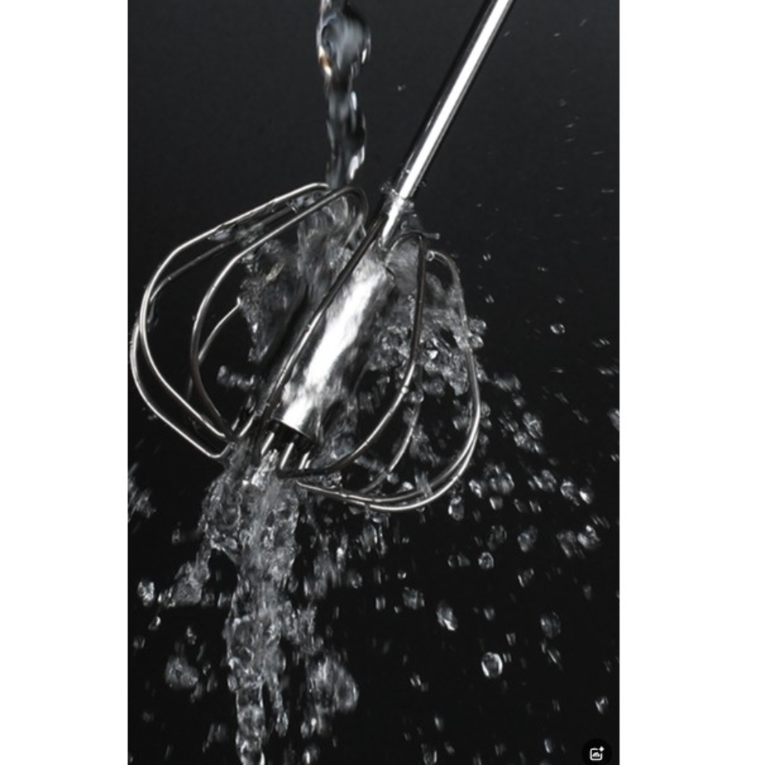 Mixer Manual, Flippy, pentru Oua Smantana Frisca Aluat, Maner Otel Inoxidabil, Usor de Utilizat si Depozitat, 29 x 7 cm, Argintiu