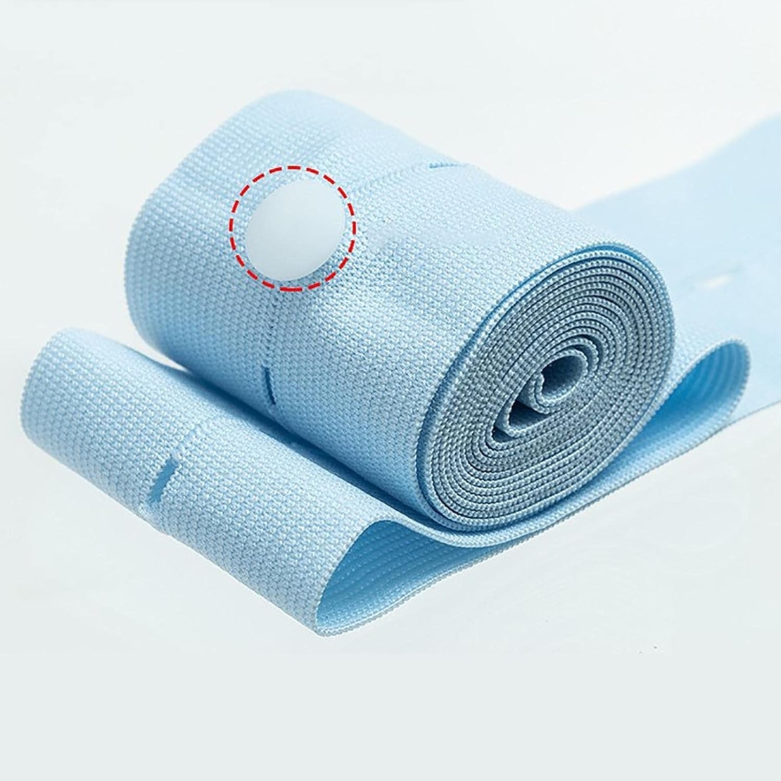 Set 2 Centuri de Monitorizare a Ritmului Cardiac Fetal, Flippy, Material Moale si Elastic, 6 x 130 cm, Albastru