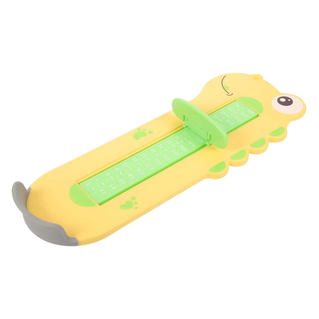 Dispozitiv de Masurat Talpa Piciorului pentru Bebelusi, Flippy, 9-24, Model Dinozaur, Galben