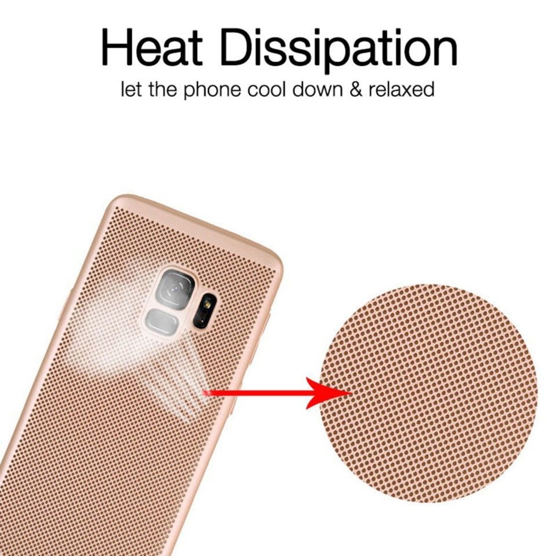 Husa Samsung Galaxy A8 2018 Ultra Slim cu aerisire Auriu