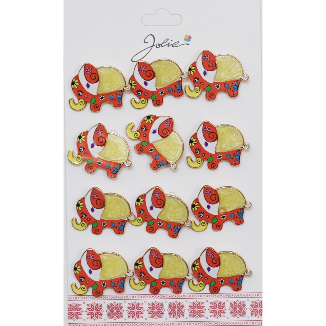 Set 12 Brose Martisor pentru Copii Elefant cu Model