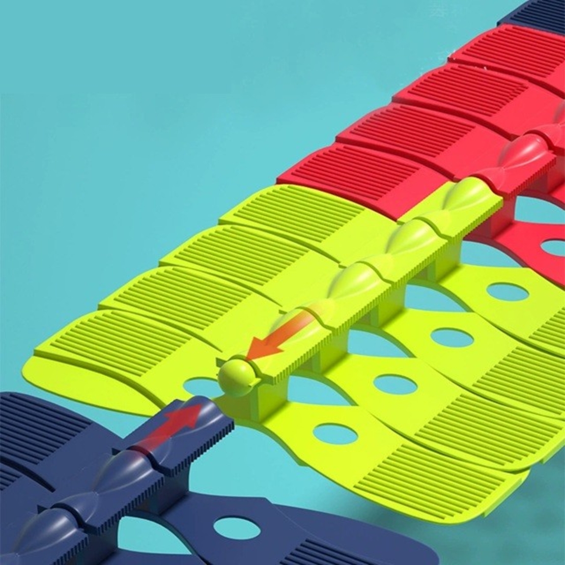 Jucarie de Constructie RollerCoaster, Flippy, 184 de Piese, 44.5x36x7 cm, cu Masini, Multicolor