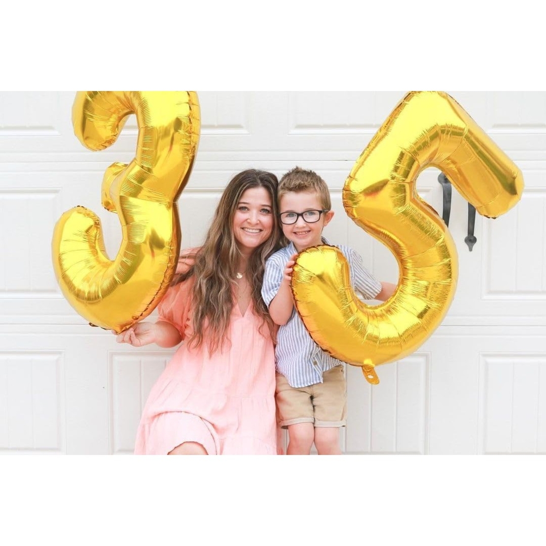 Balon din Folie Metalizata Flippy, Figurina Cifra, Tema Aniversare 80 cm, Ambalaj Individual, Pai inclus, Umflare cu Aer sau Heliu, Auriu, Cifra 3