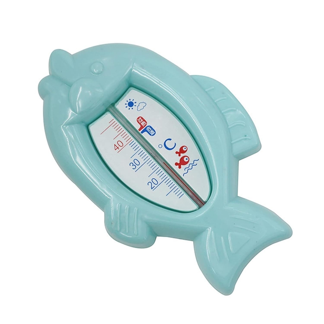 Termometru pentru Baie, Flippy, Plutitor, Rezistent la apa, Multifunctional, Model Peste, 15.5x9.5x2 cm, Albastru