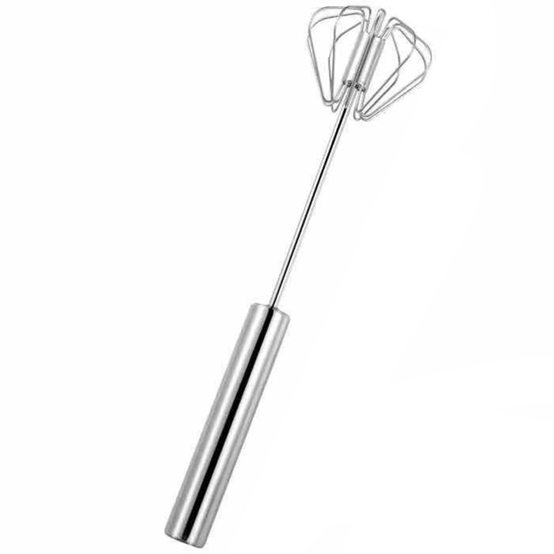 Mixer Manual, Flippy, pentru Oua Smantana Frisca Aluat, Maner Otel Inoxidabil, Usor de Utilizat si Depozitat, 29 x 7 cm, Argintiu
