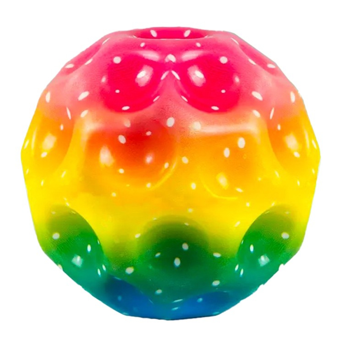 Minge Saltareata Hiperelastica, Flippy, Space Moon Ball foarte Elastica, Antistress pentru Copii, Diametru 66 mm, Multicolor Galben