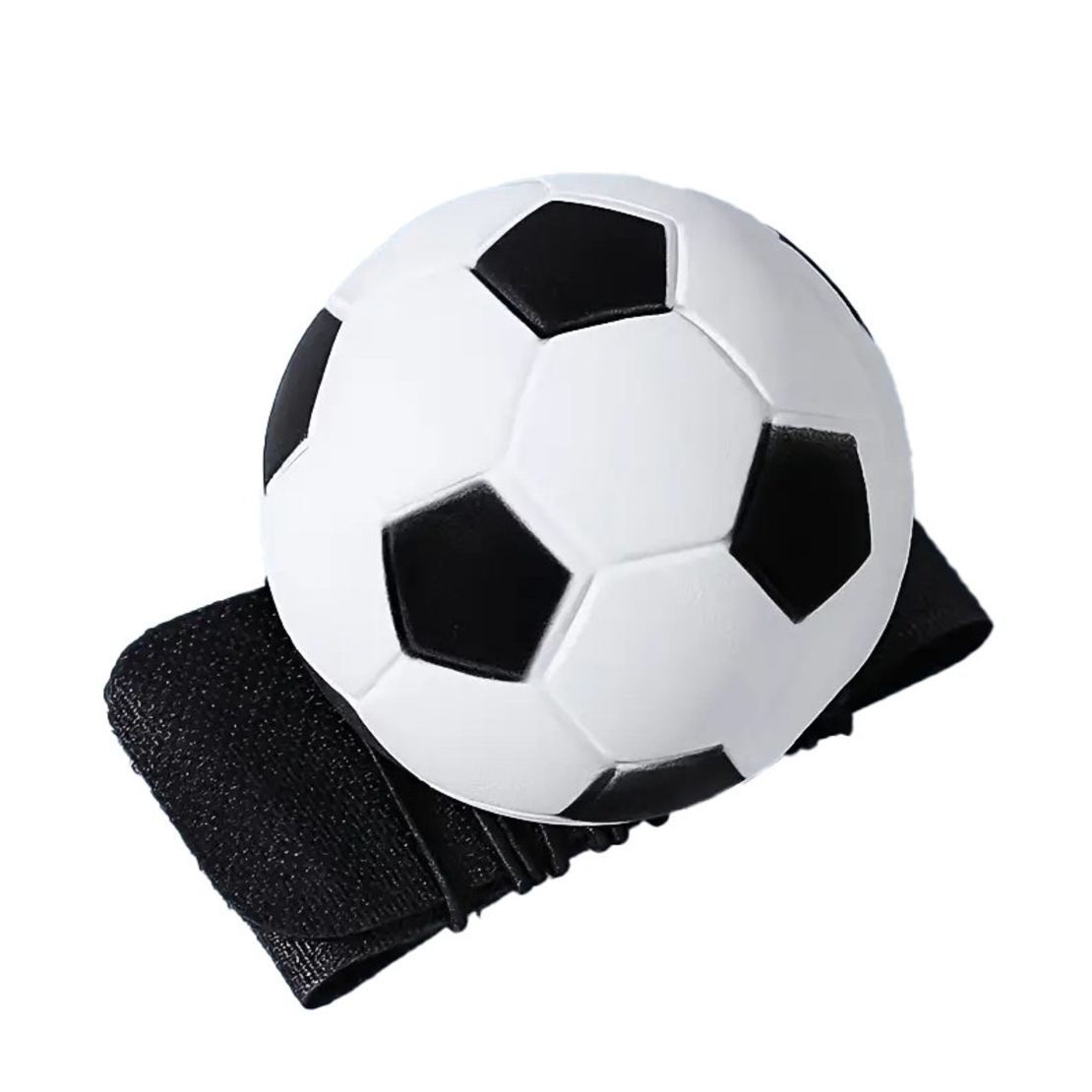 Minge Saltareata Hiperelastica, Flippy, Model Minge de Fotbal cu Fixare de Mana, Space Moon Ball foarte Elastica, Antistress pentru Copii, Diametru 66 mm, Alb Negru