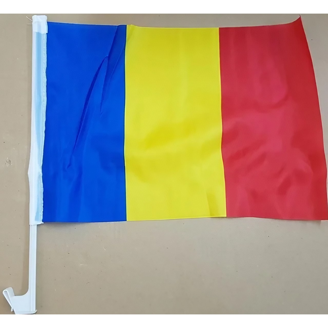 Set 100 Steaguri Tricolor Auto, Flippy, 45 cm x 30 cm, Stegulet, Drapel