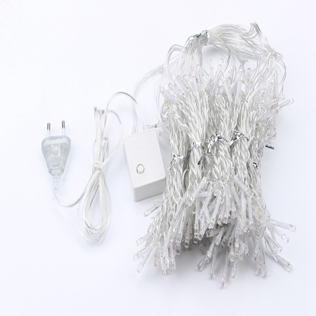 Instalatie de Craciun Tip Perdea Fir Transparent 3 X 2 m 240 Leduri Alb Rece 2783W
