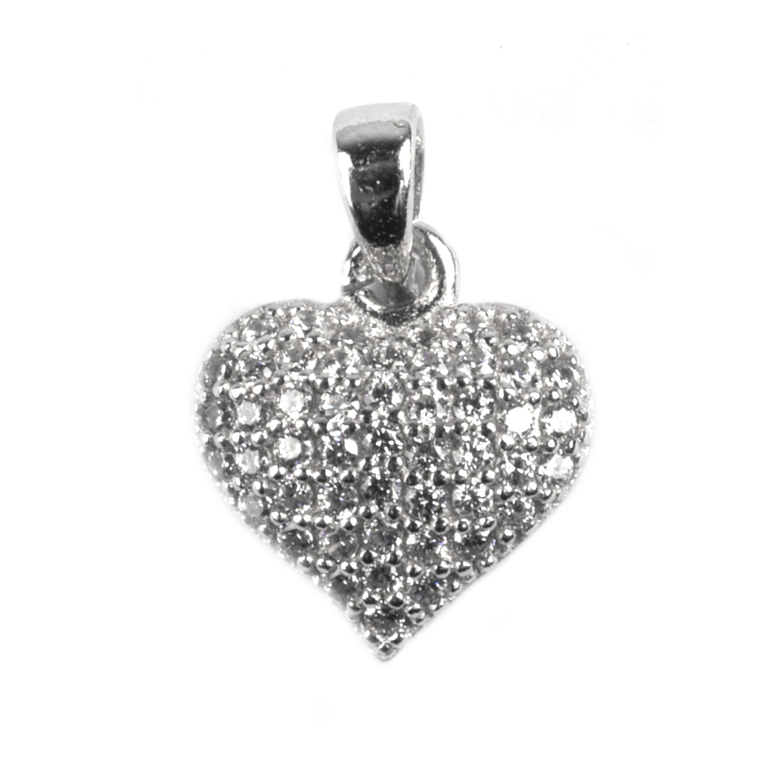 Pandantiv Inima cu Pietre, Argint 925