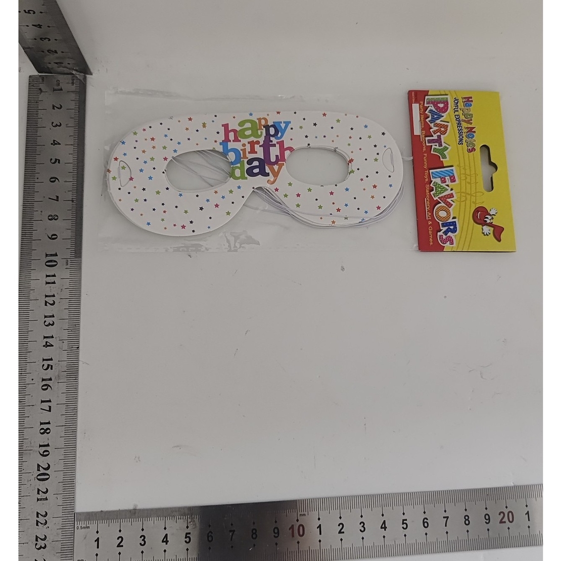 Set 6 Masti Tematice, Flippy, Colectia Happy Birthday, 16 x 6.5 cm, din Carton, Multicolor