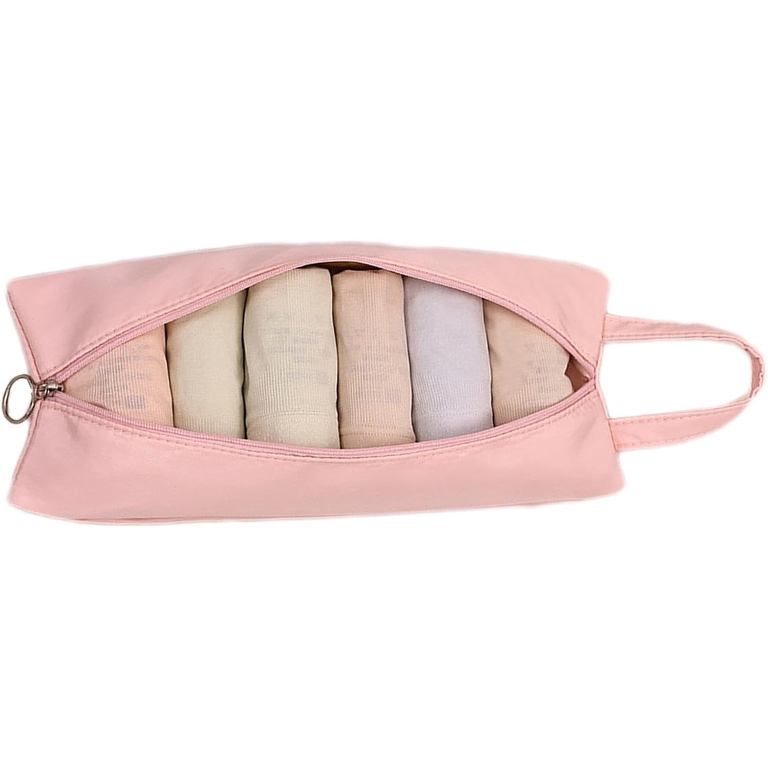 Geanta de Depozitare, Flippy, Pentru Haine Mici, Lenjerie, Sosete, Cosmetice, Impermeabila, cu Maner, 10x20x3 cm, Roz