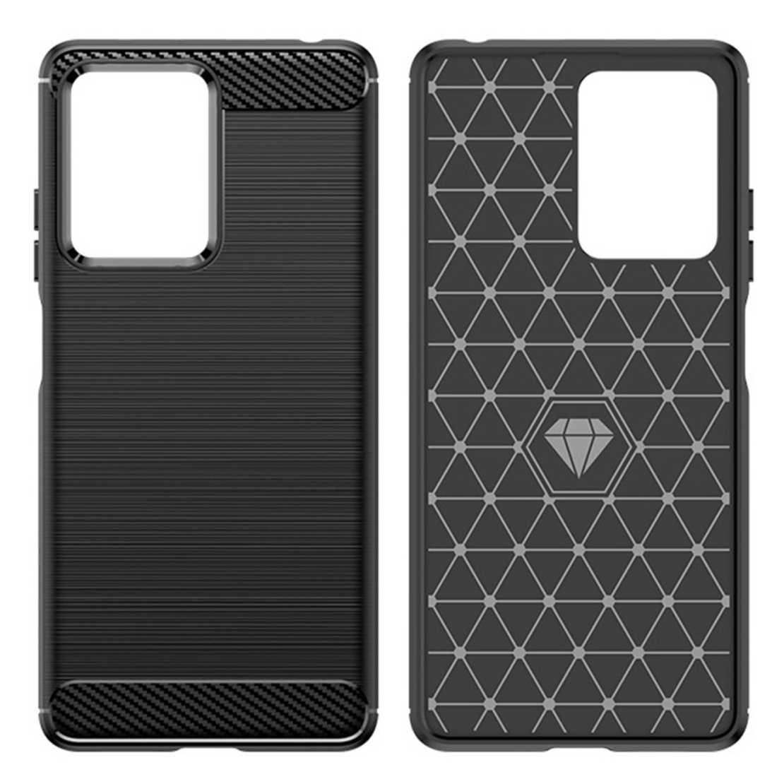 Husa de Protectie pentru Xiaomi Redmi 12 Pro, Flippy, Protectie 360, din TPU cu element de Carbon, Anti Alunecare, 1.8 mm, Negru