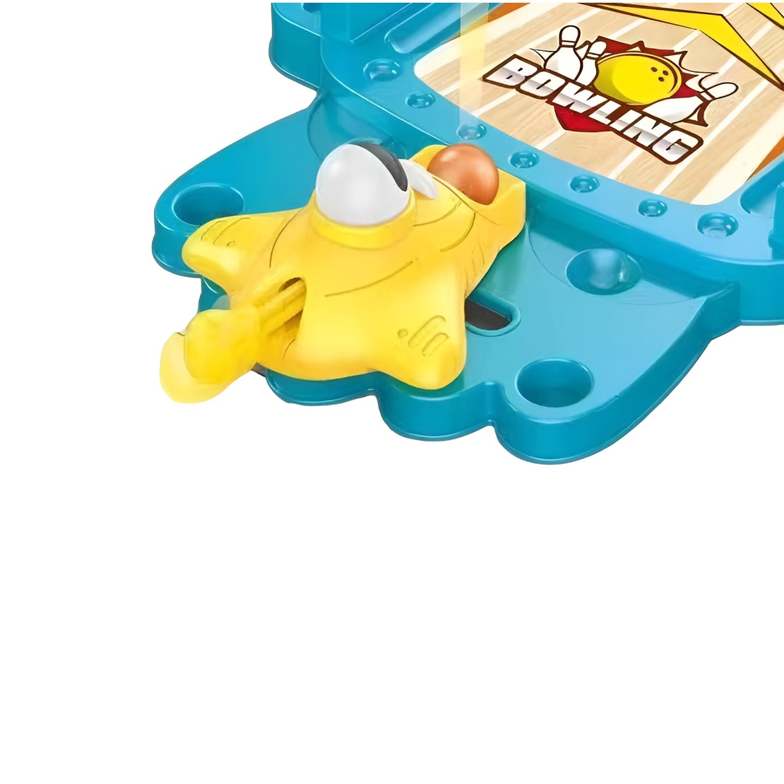 Joc de Masa Mini Bowling Interactiv pentru Copii, Flippy, Mingi si Figurine Incluse, 26.5x19.5x5 cm, Albastru