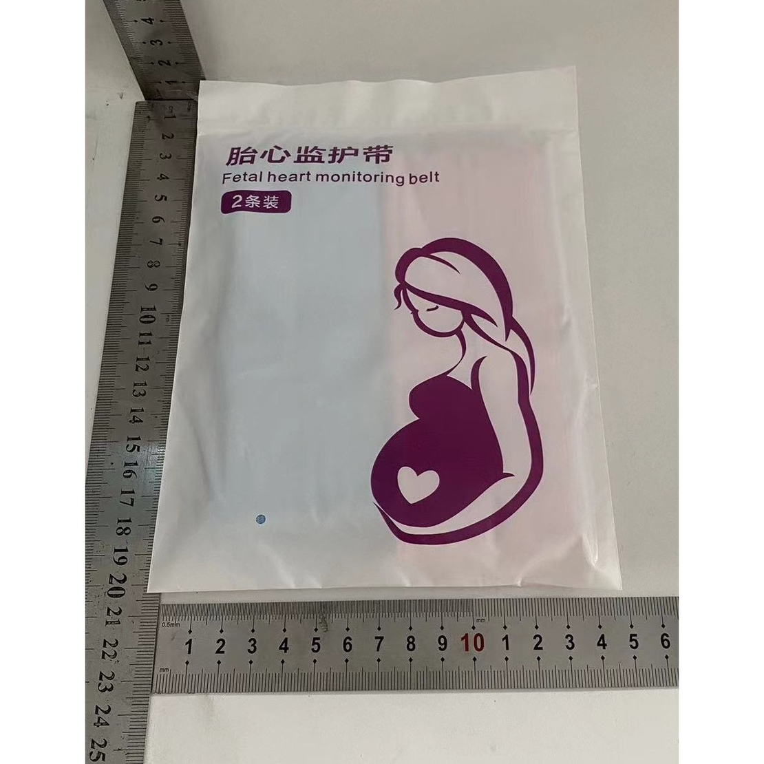 Set 2 Centuri de Monitorizare a Ritmului Cardiac Fetal, Flippy, Material Moale si Elastic, 6 x 130 cm, Albastru/Roz