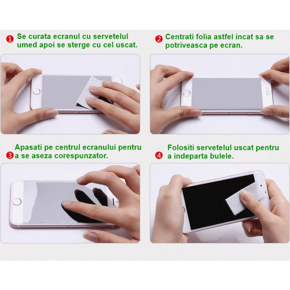 Folie de Protectie, Flippy, pentru iPhone 15 Pro Max, Tempered Glass 9D, Anti-Soc, Full Glue, Margini Negre, Transparent