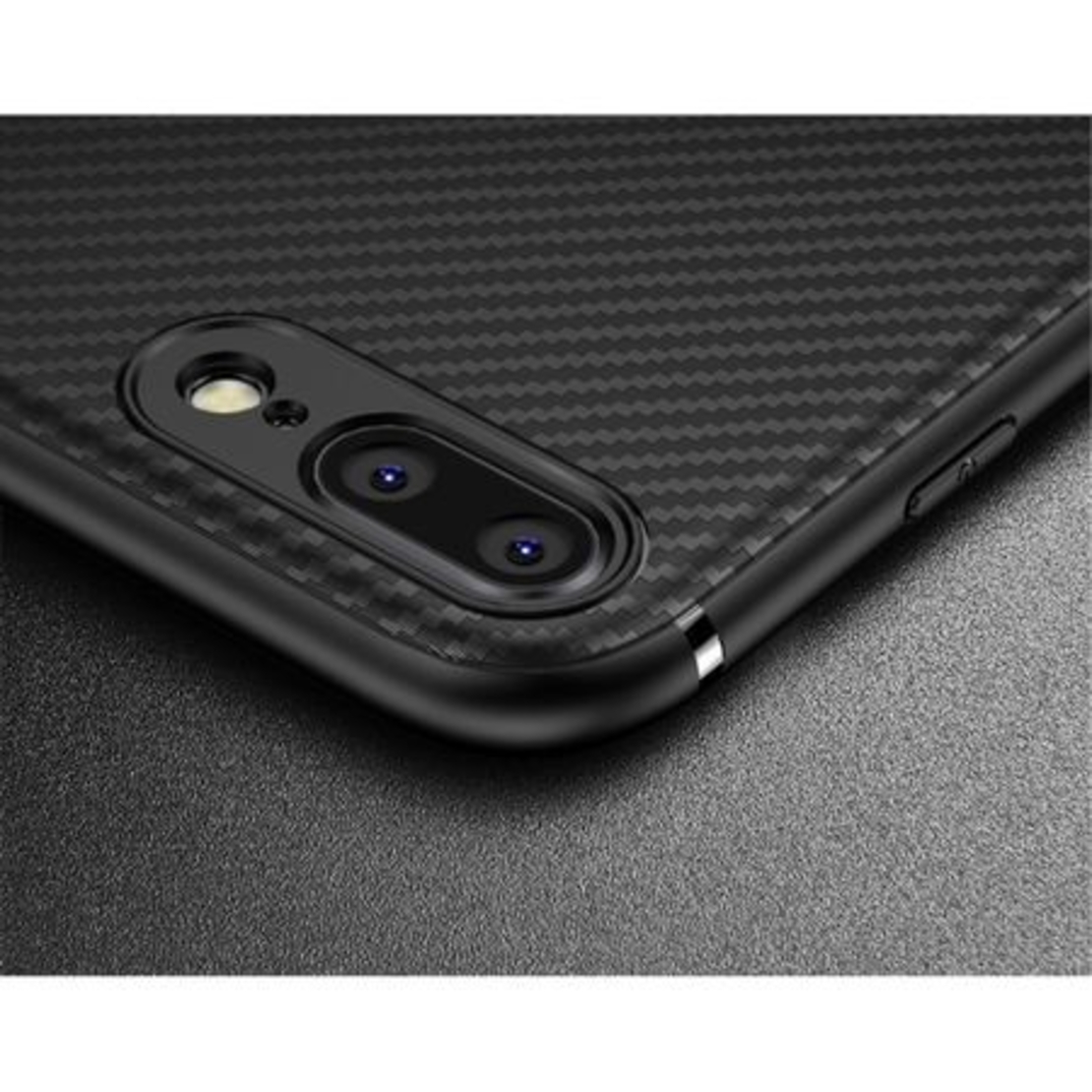 Husa Apple iPhone 7 Plus IPAKY Carbon Fiber Negru