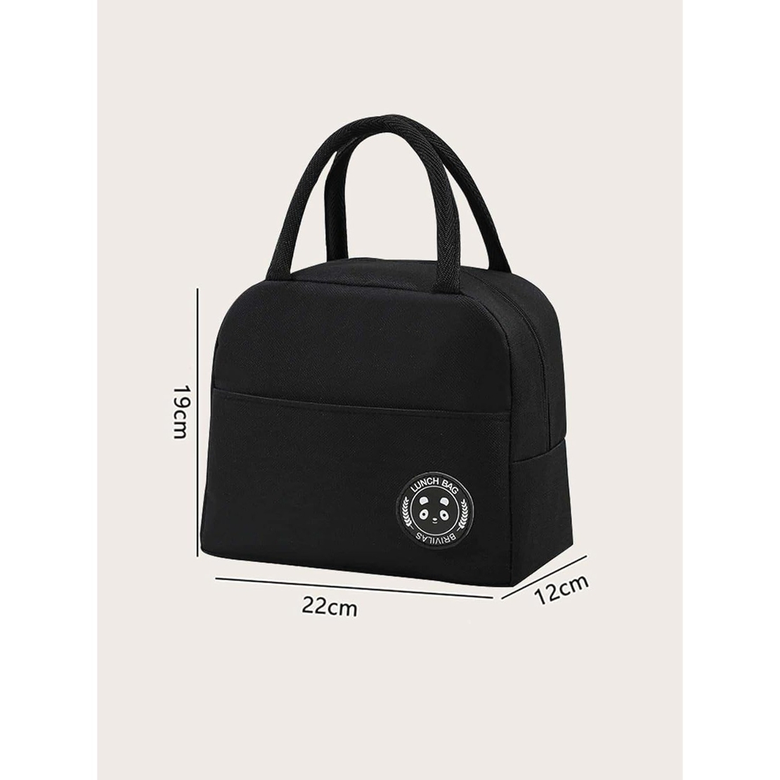 Geanta Termica pentru Pranz, Flippy, Multifunctionala, Compartimentata, Impermeabila, cu Manere, Buzunar Exterior, 22x14x19 cm, Negru