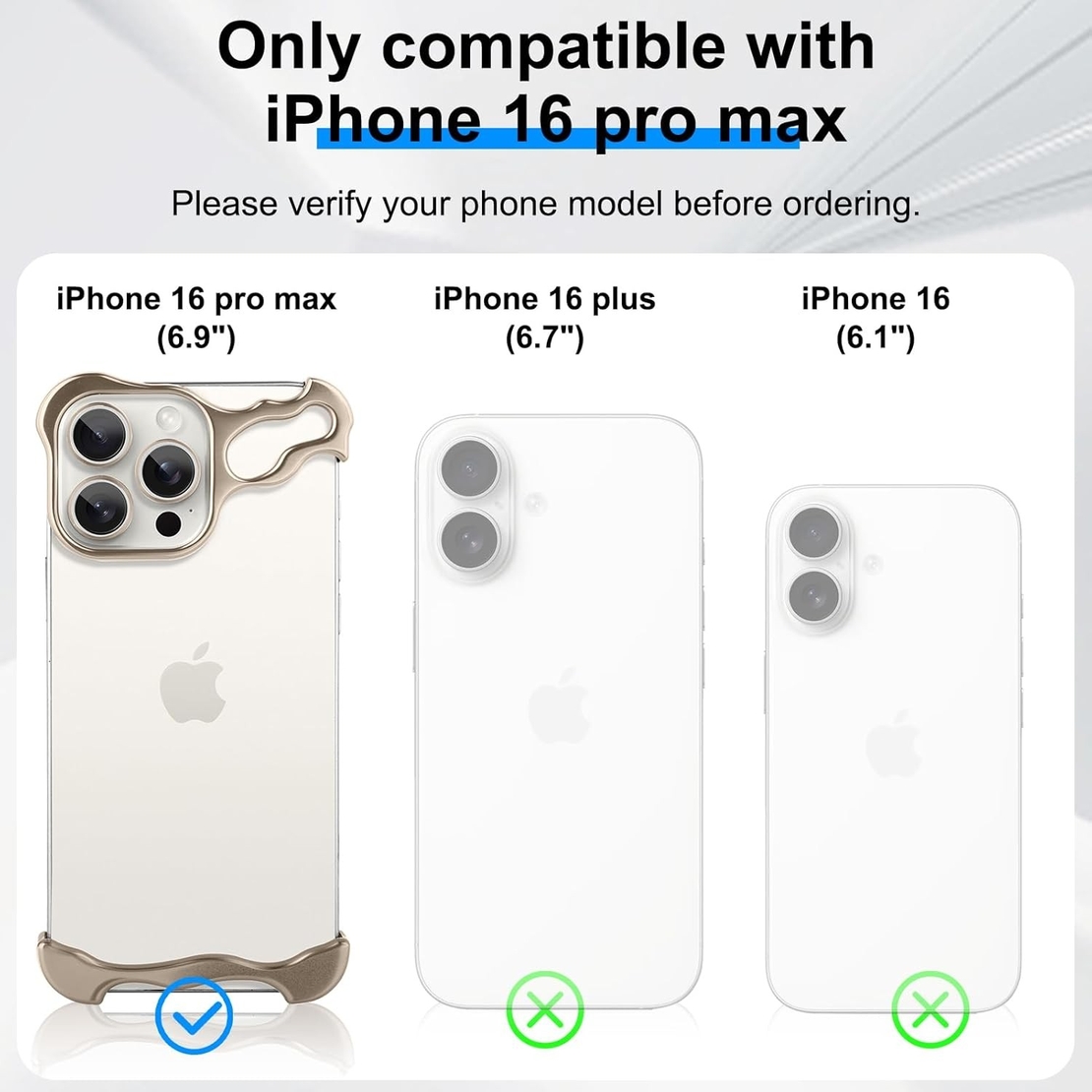 Husa Metalica Compatibila cu iPhone 16 Pro Max, Flippy, Protectie pentru Colturile Telefonului si Camera, Aliaj, Antisoc, Antizgariere, Argintiu