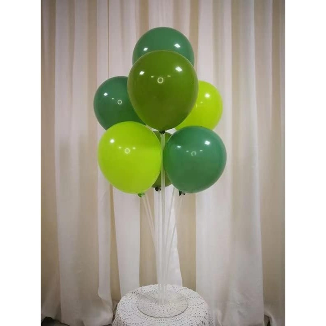 Set 10 Baloane din Latex, Flippy, Model Party, 30 cm, Verde Diferite Nuante, 2.8 g