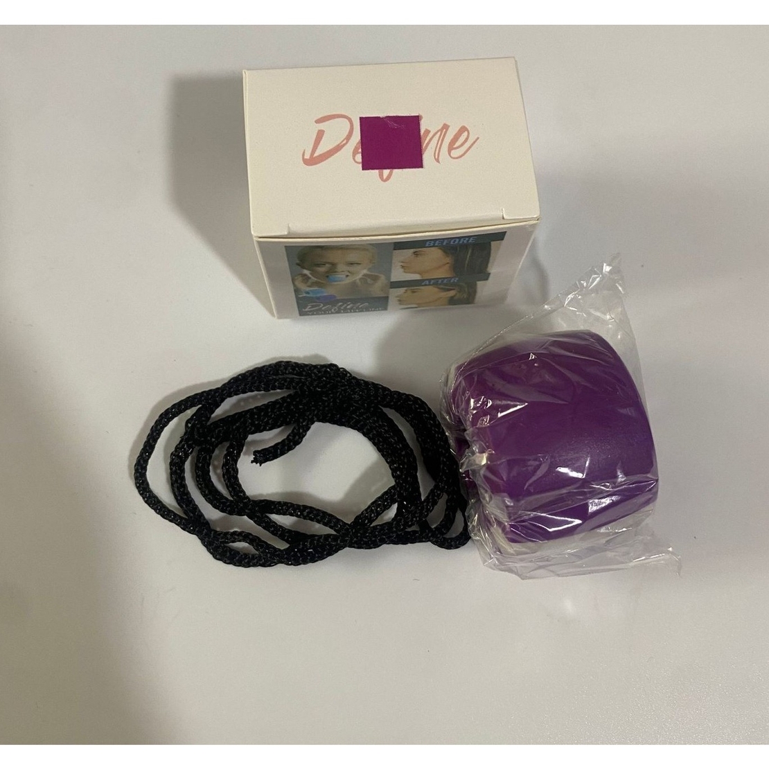 Dispozitiv de Tonifiere Faciala, Flippy, din Silicon, Corectare Mandibula/Maxilar, Mov