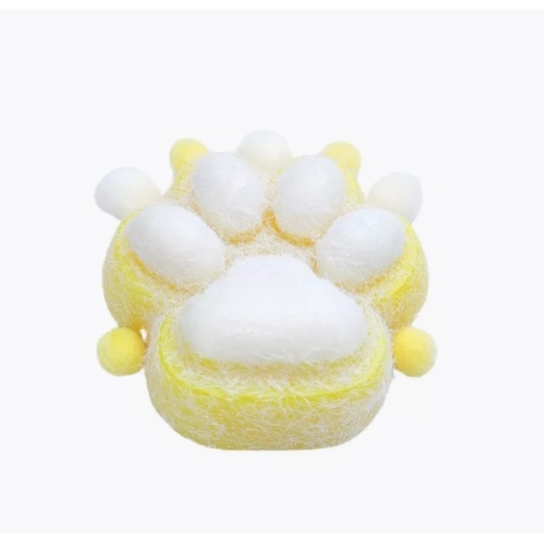 Jucarie Interactiva Squishy, Flippy, Model Cat Paw, Squeeze Pinch Family, Revenire Lenta, din TPR, +3 Ani, 7.5 cm, Textura Puf, Galben