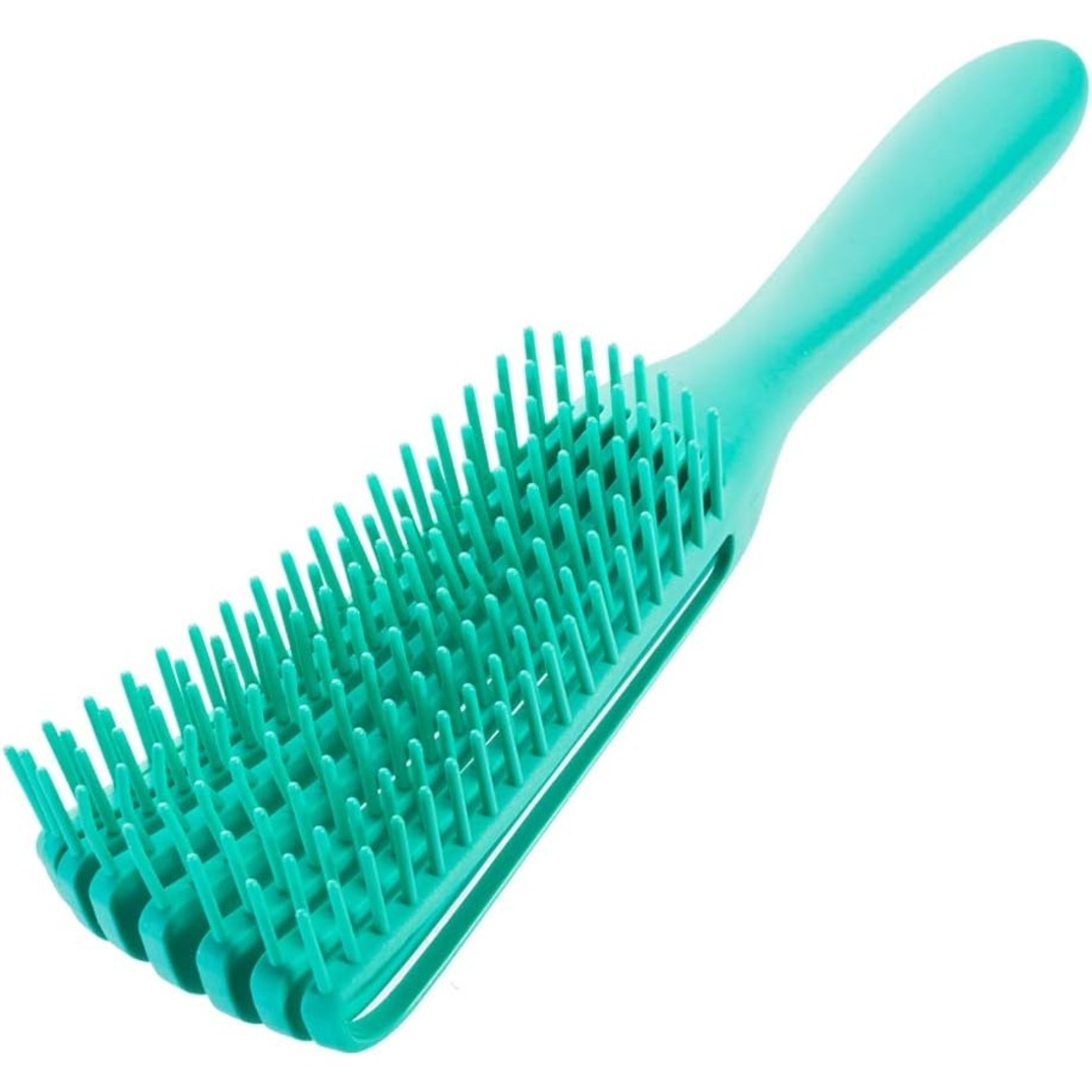 Perie Flexibila, Flippy, pentru Descurcat Par Cret/Umed si Uscat, 8 Brate Mobile, din TPE, 24.5 x 4.5 x 2 cm, Verde