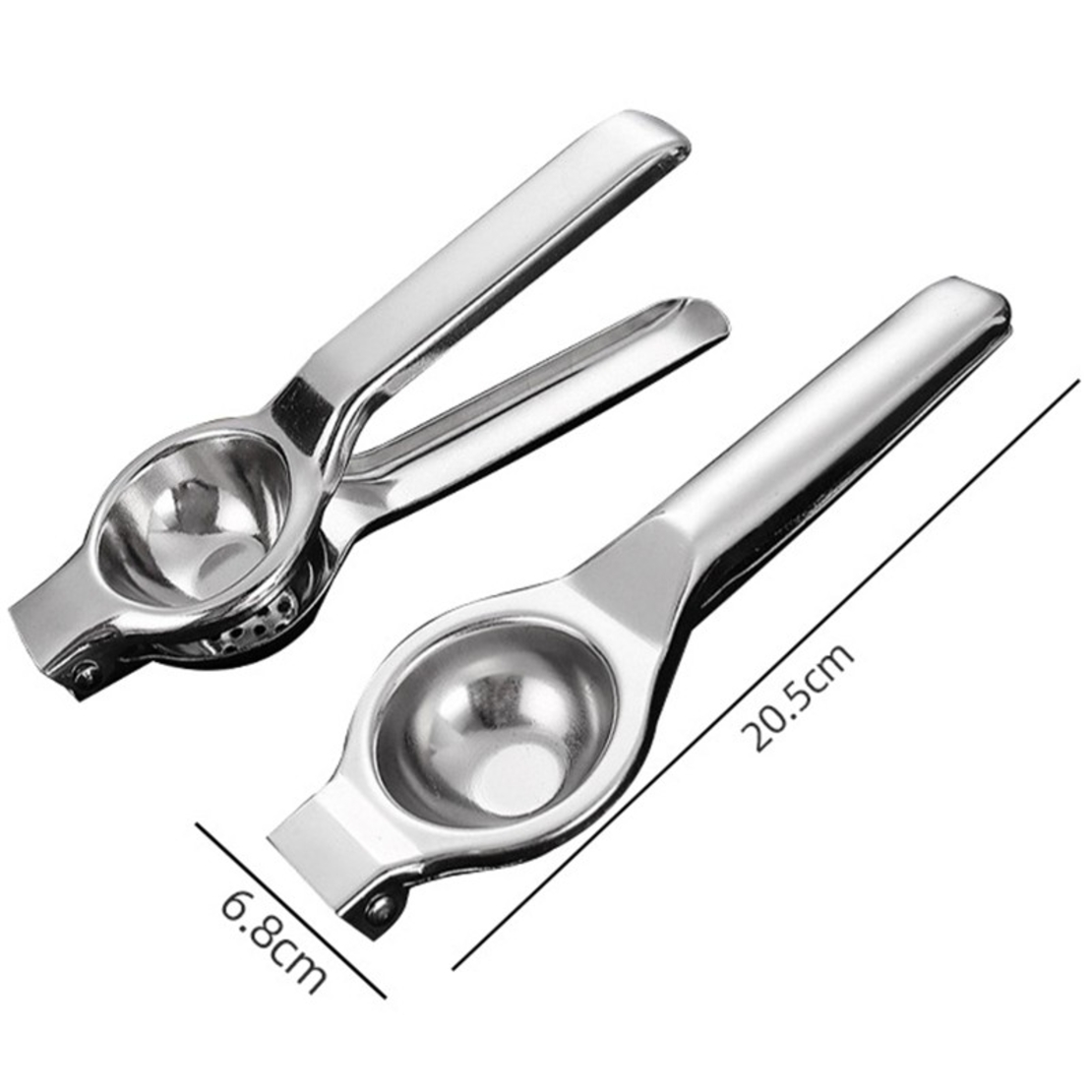 Storcator de Citrice Manual, Flippy, Storcator de Fructe Moi, Rezistent, Usor de Folosit si Depozitat, Durabil, Calitativ, 20.5 x 7cm, Inox, Argintiu