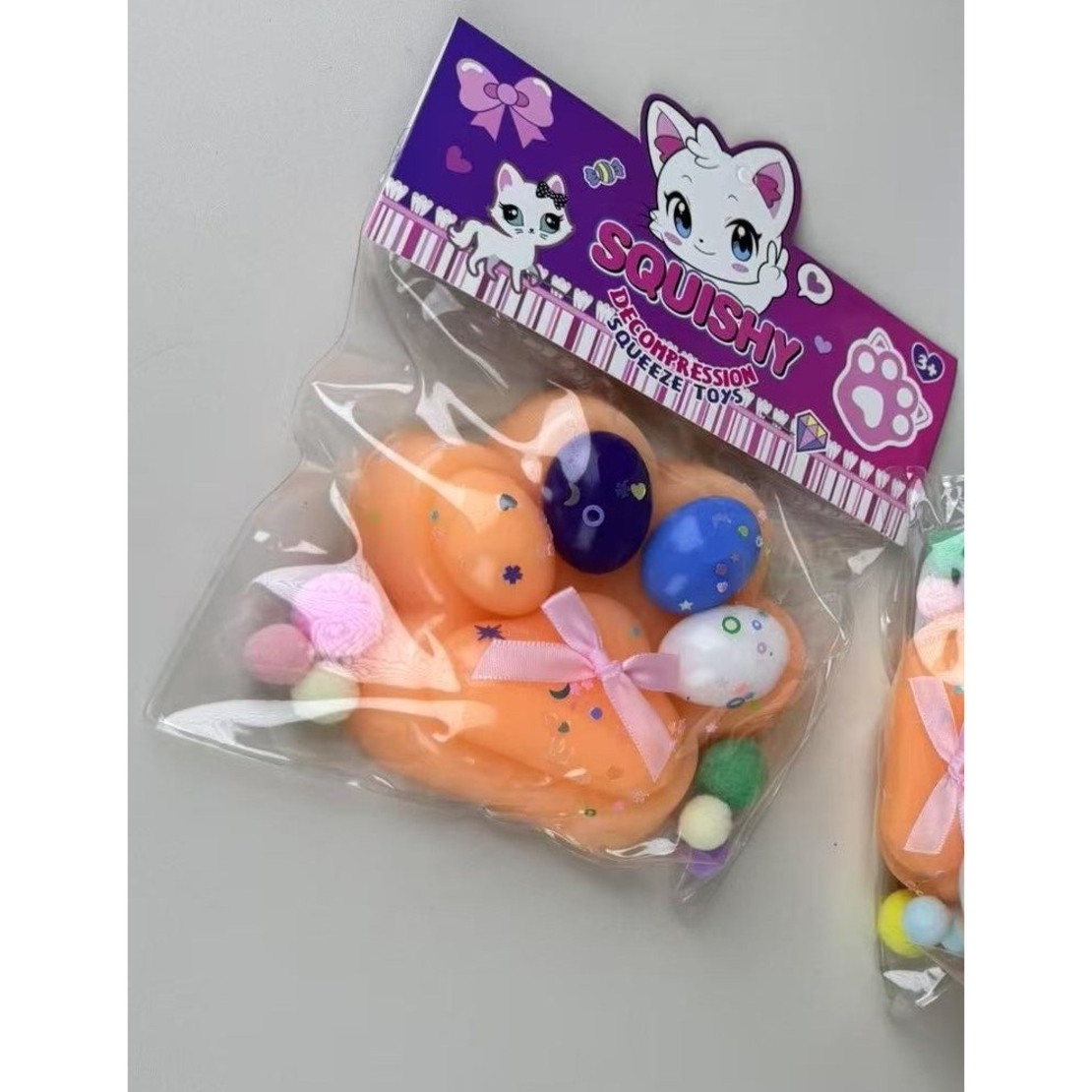 Jucarie Antistres Squishy, Flippy, cu Revenire Lenta, Squeeze Toys, Model Cat Paw, 12.5x10.5 cm, 220g, +3 Ani, din TPR, Model 8, Multicolor