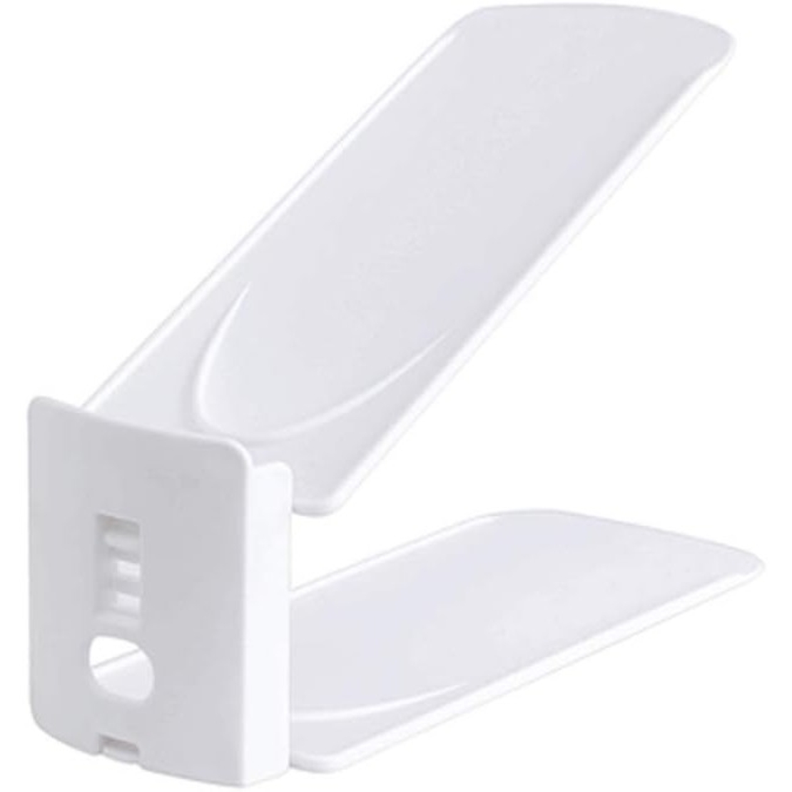 Suport pentru Pantofi, Flippy, din Plastic, Reglabil, 2 Niveluri, 27 x 10 x 20 cm, Alb